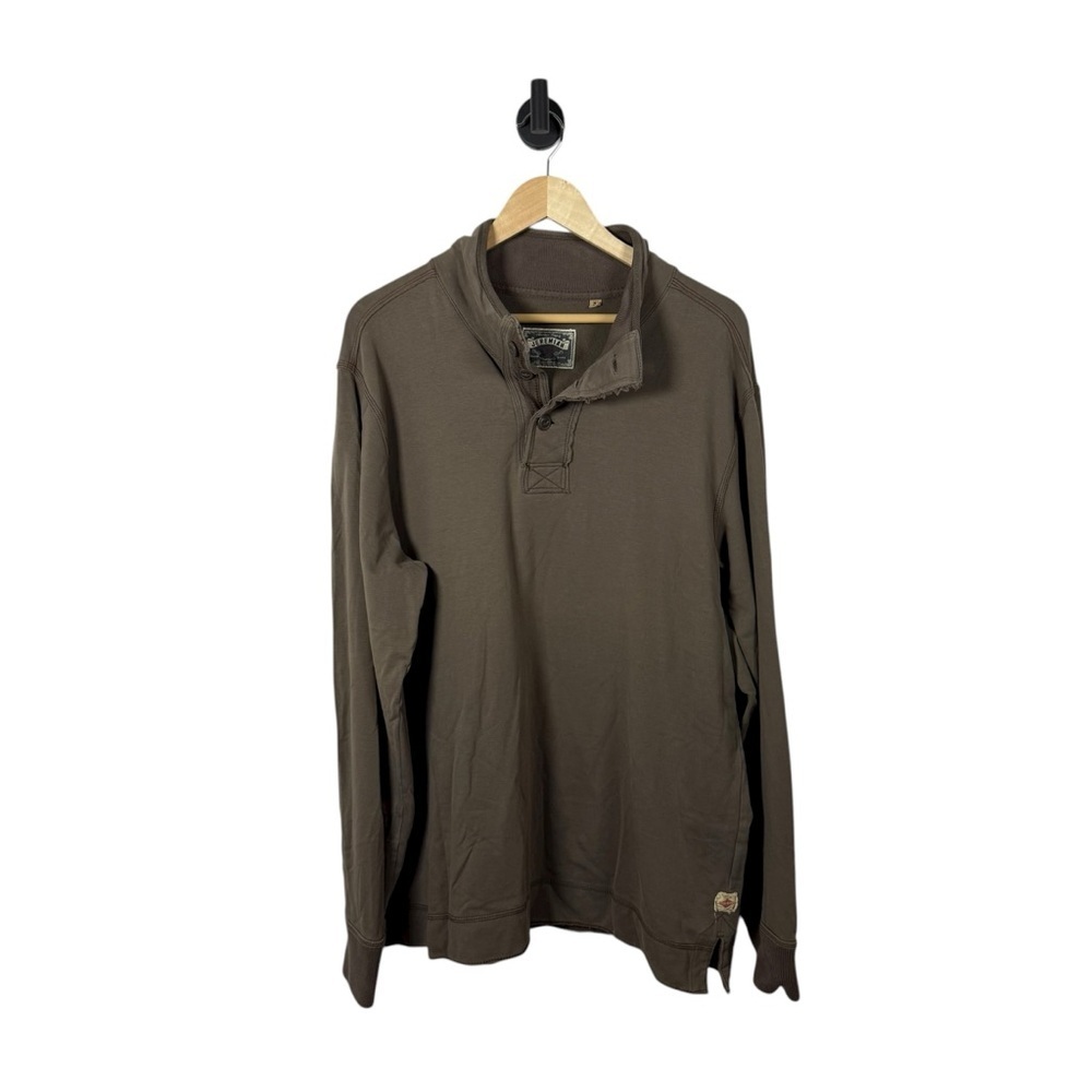 Jeremiah Clothing Men’s ¼ Button Sweater in Olive Green Size XL